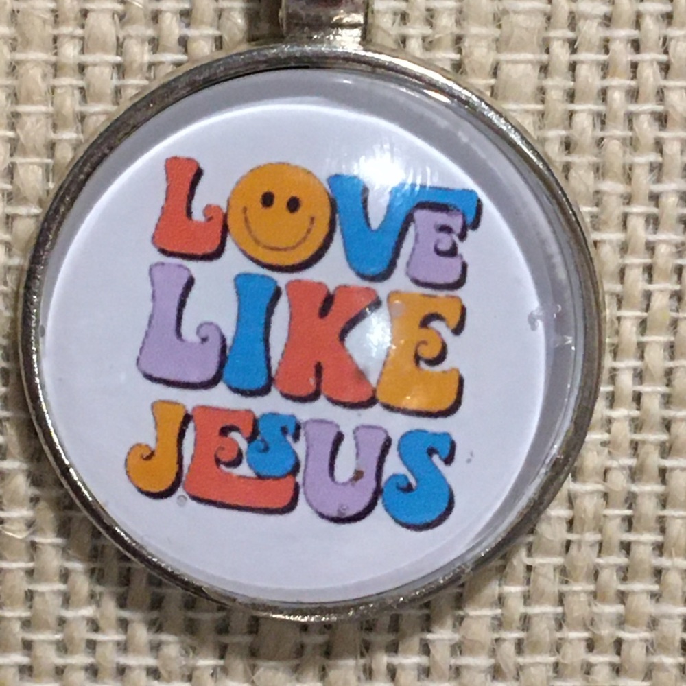 Colorful 'Love Like Jesus' Pendant